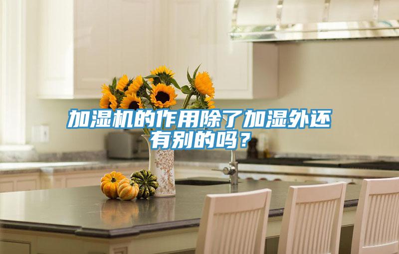 加濕機的作用除了加濕外還有別的嗎？