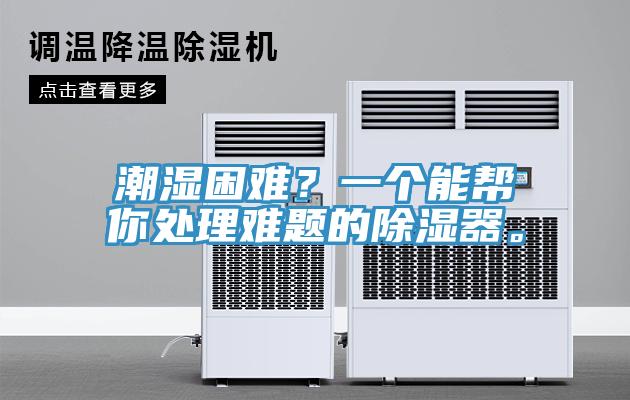 潮濕困難？一個能幫你處理難題的除濕器。