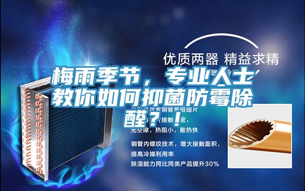 梅雨季節，專業人士教你如何抑菌防黴除醛？！