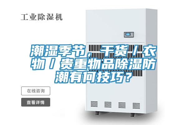 潮濕季節，幹貨／衣物／貴重物品除濕防潮有何技巧？