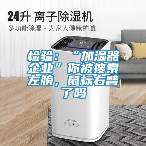 檢驗：“加濕器企業”你被搜索左膀，鼠標右臂了嗎
