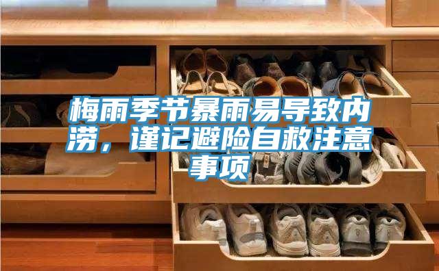 梅雨季節暴雨易導致內澇，謹記避險自救注意事項