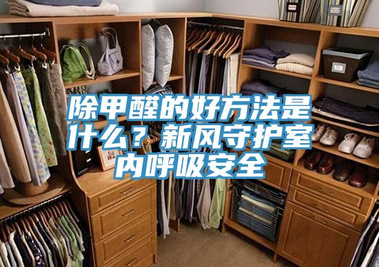 除甲醛的好方法是什麽？新風守護室內呼吸安全