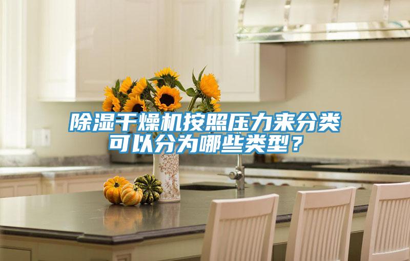 除濕幹燥機按照壓力來分類可以分為哪些類型？