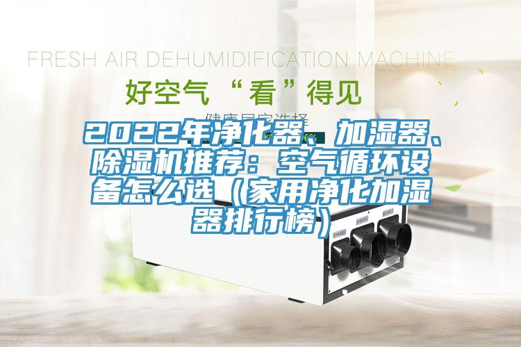 2022年淨化器、加濕器、香蕉视频国产推薦：空氣循環設備怎麽選（家用淨化加濕器排行榜）