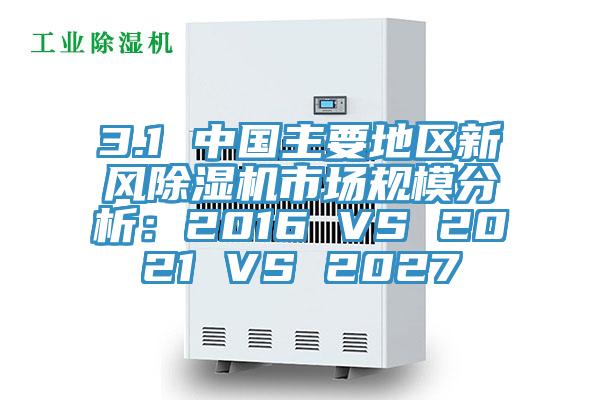 3.1 中國主要地區新風香蕉视频国产市場規模分析：2016 VS 2021 VS 2027