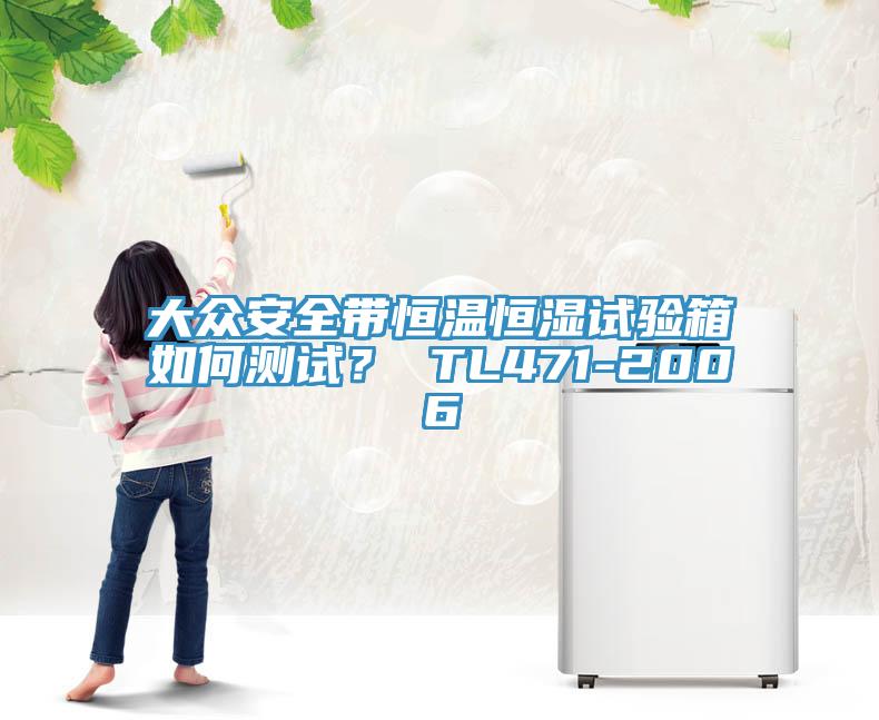 大眾安全帶恒溫恒濕試驗箱如何測試？ TL471-2006