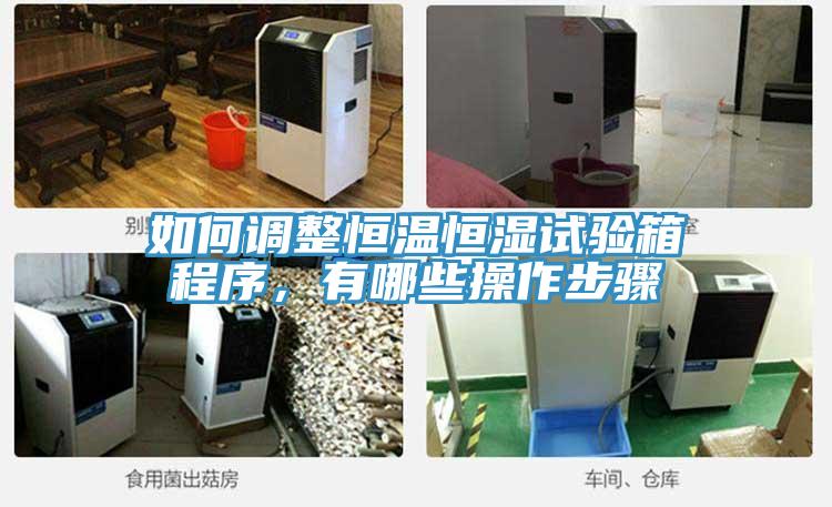 如何調整恒溫恒濕試驗箱程序，有哪些操作步驟