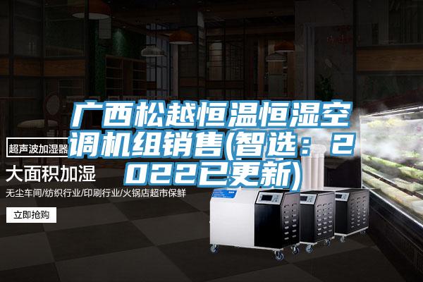 廣西鬆越恒溫恒濕空調機組銷售(智選：2022已更新)