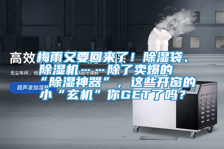 梅雨又要回來了！除濕袋、香蕉视频国产……除了賣爆的“除濕神器”，這些開窗的小“玄機”你GET了嗎？