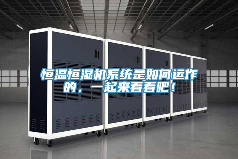 恒溫恒濕機係統是如何運作的，一起來看看吧！