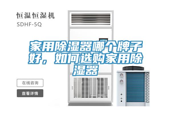 家用除濕器哪個牌子好，如何選購家用除濕器