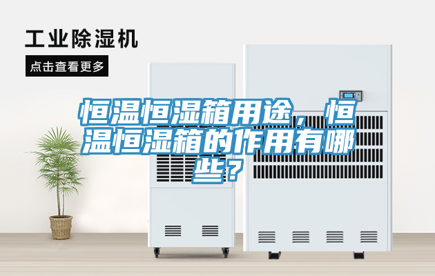 恒溫恒濕箱用途，恒溫恒濕箱的作用有哪些？