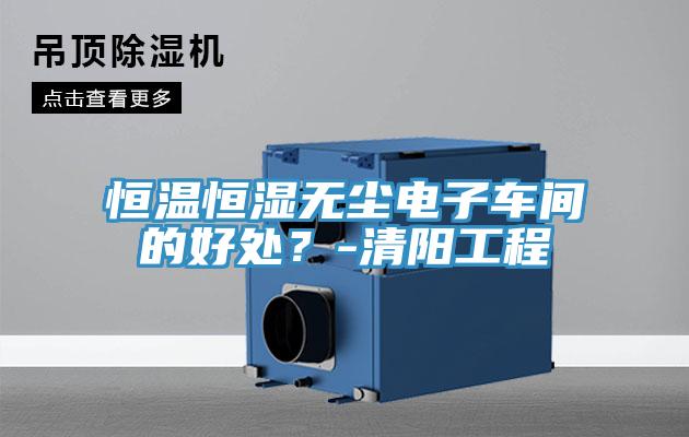 恒溫恒濕無塵電子車間的好處？-清陽工程