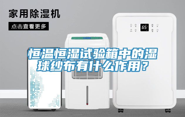 恒溫恒濕試驗箱中的濕球紗布有什麽作用？