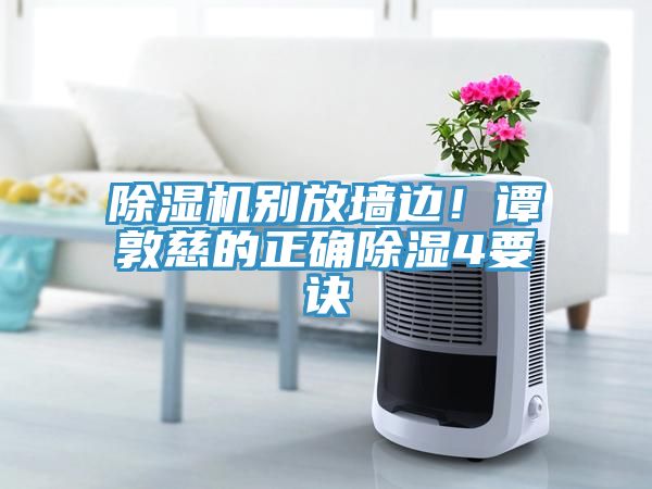 香蕉视频国产別放牆邊！譚敦慈的正確除濕4要訣