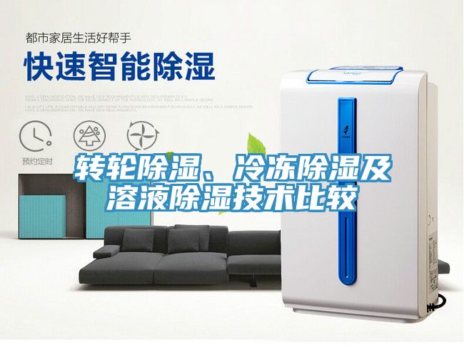 轉輪除濕、冷凍除濕及溶液除濕技術比較
